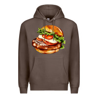 Coffee American hamburger Premium Hoodie - AdoDesignShop