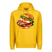 Lemon American hamburger Premium Hoodie - AdoDesignShop