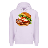 Lilac American hamburger Premium Hoodie - AdoDesignShop