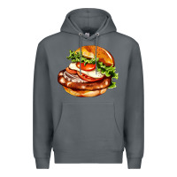 Rock American hamburger Premium Hoodie - AdoDesignShop