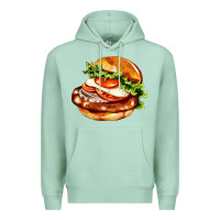 Seafoam American hamburger Premium Hoodie - AdoDesignShop