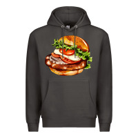 Smoke American hamburger Premium Hoodie - AdoDesignShop