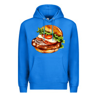 True Royal American hamburger Premium Hoodie - AdoDesignShop