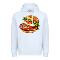 White American hamburger Premium Hoodie - AdoDesignShop