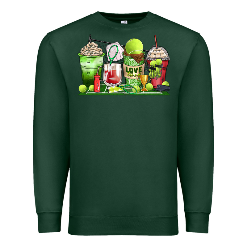 Tennis Coffee Cups Premium Sweatshirt by Zillion Design Studio | Teevron