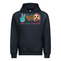 Navy peace love labradoodle Urban Hoodie - Jasminsmagicworld