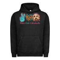 Pigment Black peace love labradoodle Urban Hoodie - Jasminsmagicworld