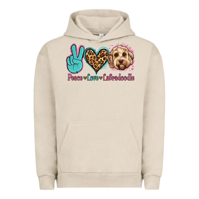 Peace Love Labradoodle Urban Hoodie by Jasminsmagicworld | Teevron