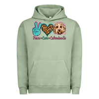 Pigment Oil Green peace love labradoodle Urban Hoodie - Jasminsmagicworld