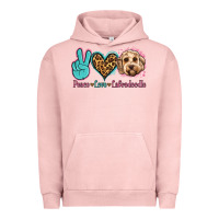 Pigment Salmon peace love labradoodle Urban Hoodie - Jasminsmagicworld