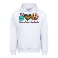 White peace love labradoodle Urban Hoodie - Jasminsmagicworld