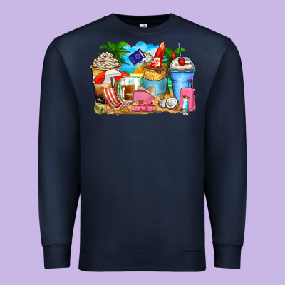 Travel Coffee Cups Premium Sweatshirt Designed By Zillion Design Studio
