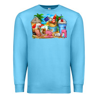 Ocean Blue travel coffee cups Premium Sweatshirt - Zillion Design Studio