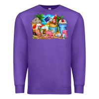 Purple travel coffee cups Premium Sweatshirt - Zillion Design Studio