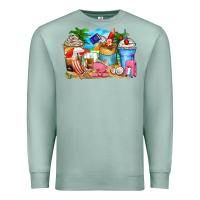 Seafoam travel coffee cups Premium Sweatshirt - Zillion Design Studio