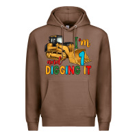Chestnut i'm 1 and digging it Premium Hoodie - Artiststas