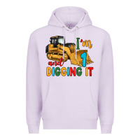 Lilac i'm 1 and digging it Premium Hoodie - Artiststas