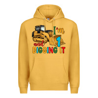 Mustard i'm 1 and digging it Premium Hoodie - Artiststas