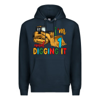 Navy i'm 1 and digging it Premium Hoodie - Artiststas