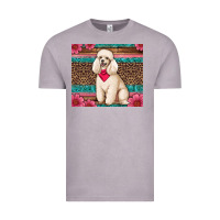 Vintage Zinc standart poodle floral Vintage Tee - Artiststas