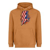 Meerkat leopard american flag lightning bolt Heavyweight Hoodie - Zillion Design Studio