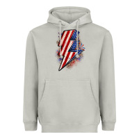 Moon Dust leopard american flag lightning bolt Heavyweight Hoodie - Zillion Design Studio