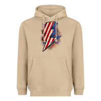 Mushroom leopard american flag lightning bolt Heavyweight Hoodie - Zillion Design Studio