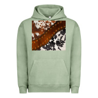 Pigment Oil Green cowhide leather Urban Hoodie - BarkalooDesign