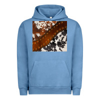 Pigment Pebble Blue cowhide leather Urban Hoodie - BarkalooDesign