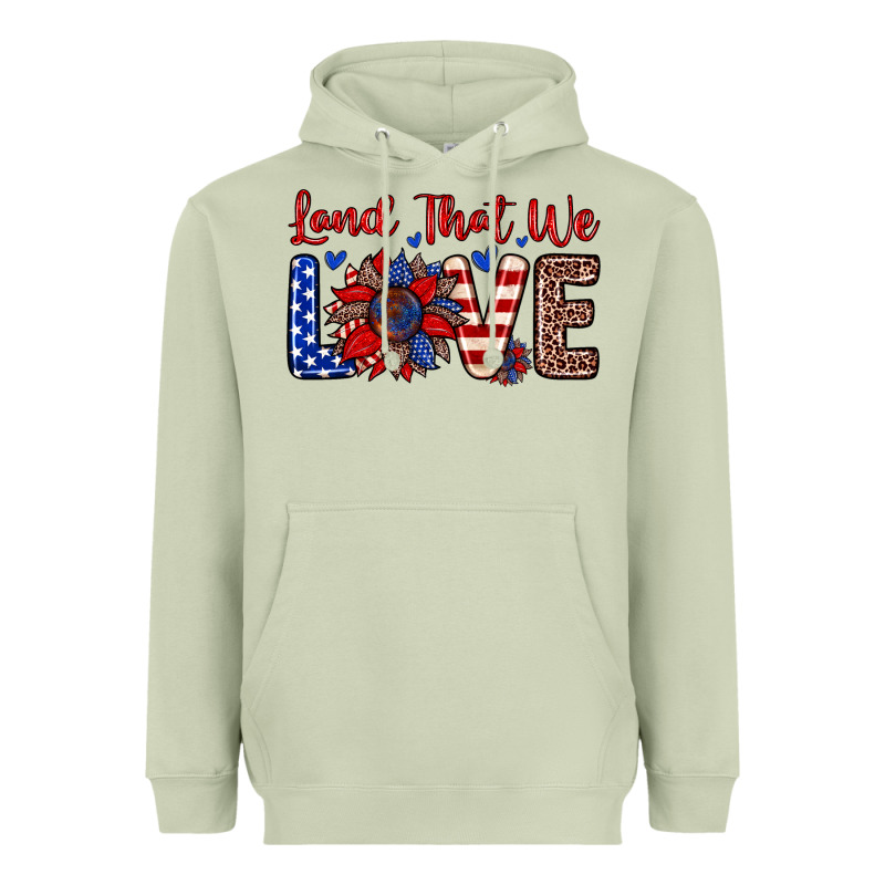 Land That We Love Heavyweight Hoodie by Zillion Design Studio | Teevron