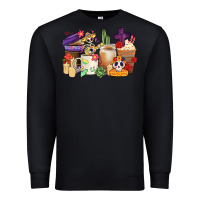 Black mexican dia de los muertos coffee cups Premium Sweatshirt - CTS Tumbler Store