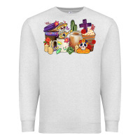 Oatmeal Heather mexican dia de los muertos coffee cups Premium Sweatshirt - CTS Tumbler Store