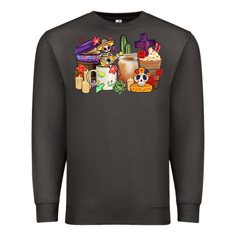 Mexican Dia De Los Muertos Coffee Cups Premium Sweatshirt by CTS Tumbler Store | Teevron