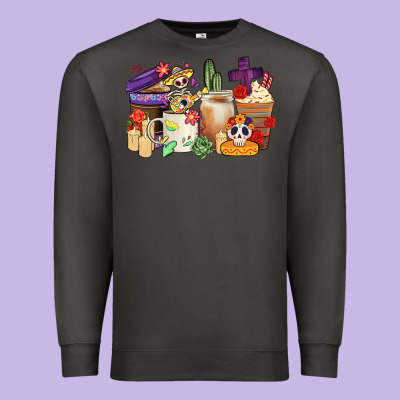 Mexican Dia De Los Muertos Coffee Cups Premium Sweatshirt Designed By Cts Tumbler Store