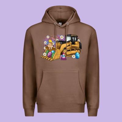 Easter Bulldozer Bunny Egg Leopard Premium Hoodie Designed By Artiststas
