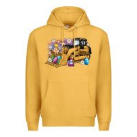 Mustard easter bulldozer bunny egg leopard Premium Hoodie - Artiststas