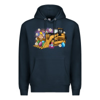Navy easter bulldozer bunny egg leopard Premium Hoodie - Artiststas