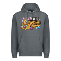 Rock easter bulldozer bunny egg leopard Premium Hoodie - Artiststas