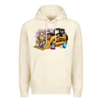 Sandshell easter bulldozer bunny egg leopard Premium Hoodie - Artiststas