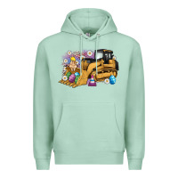 Seafoam easter bulldozer bunny egg leopard Premium Hoodie - Artiststas