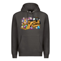 Smoke easter bulldozer bunny egg leopard Premium Hoodie - Artiststas