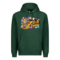 Sports Green easter bulldozer bunny egg leopard Premium Hoodie - Artiststas