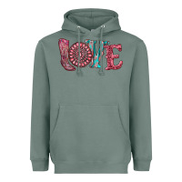 Sage valentine's day love with boots and gemstone Heavyweight Hoodie - RanaPortraitStore