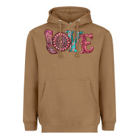 Toasted Coconut valentine's day love with boots and gemstone Heavyweight Hoodie - RanaPortraitStore