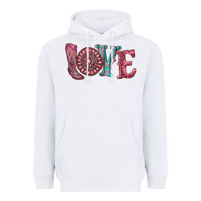 Valentine's Day Love With Boots And Gemstone Heavyweight Hoodie by RanaPortraitStore | Teevron