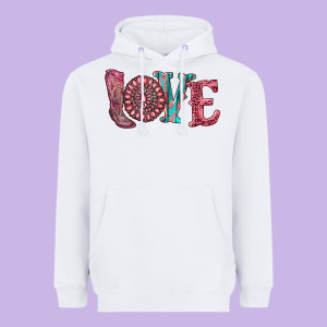 Valentine's Day Love With Boots And Gemstone Heavyweight Hoodie Designed By Ranaportraitstore