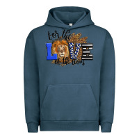 Pigment Midnight Navy For The Love Of The Lions Urban Hoodie - LillyAllenDesigns