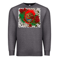 Charcoal Heather mexican flag and roses Premium Sweatshirt - CTS Tumbler Store