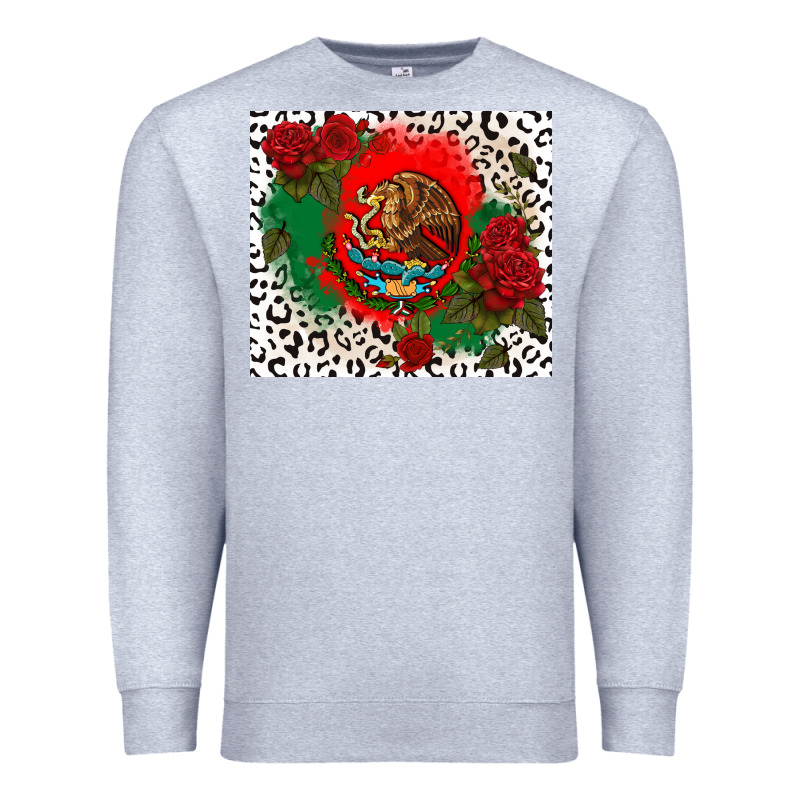 Mexican Flag And Roses Premium Sweatshirt by CTS Tumbler Store | Teevron
