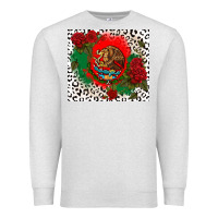 Oatmeal Heather mexican flag and roses Premium Sweatshirt - CTS Tumbler Store